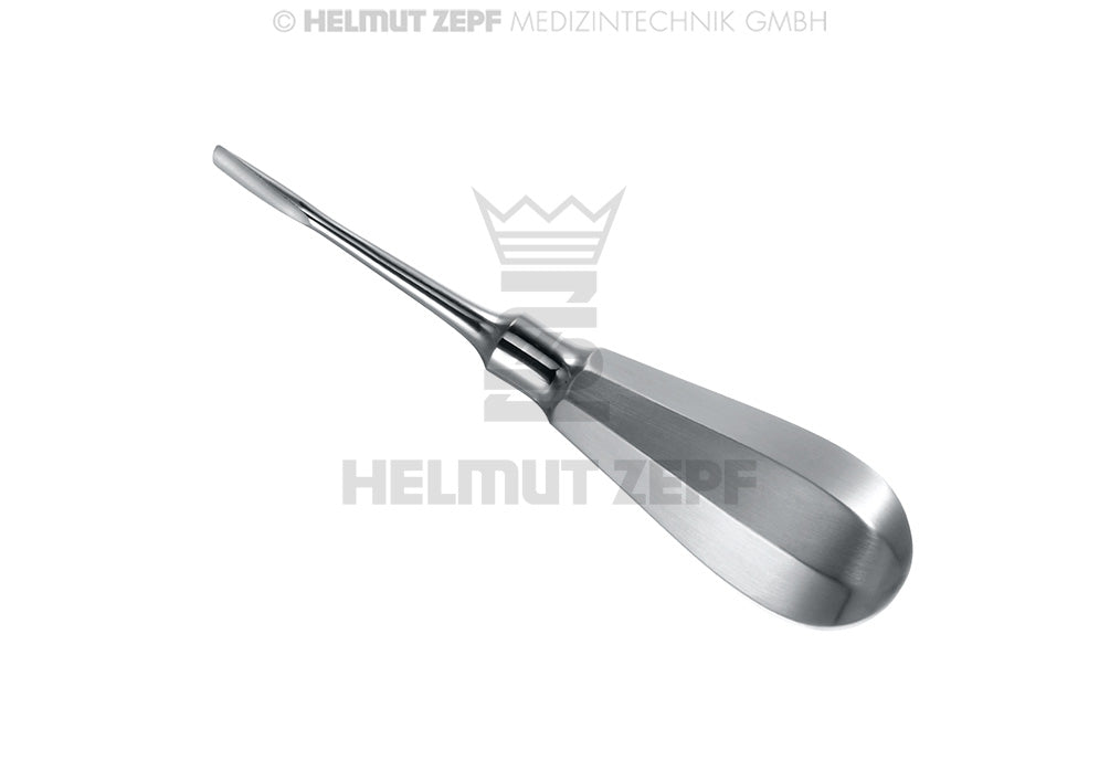 Helmut Zepf root elevator dental instrument Gärtner #02 Ø4.5x125mm Bein Handle stainless steel No.17.013.02