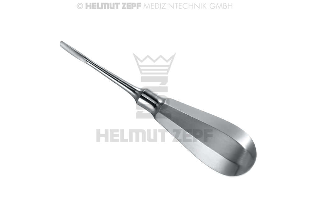 Helmut Zepf root elevator dental instrument Gärtner #02 Ø4.5x125mm Bein Handle stainless steel No.17.013.02