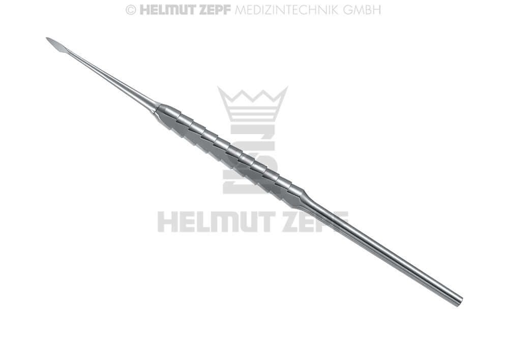 root elevator approximal desmotome dental instrument #0 straight 3mm single-ended ZEPF handle Helmut Zepf 17.045.00