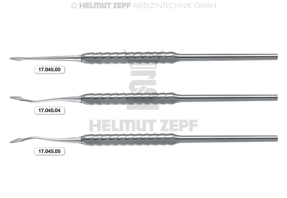 root elevator approximal desmotome dental instrument #0 Straight 3mm Single-Ended ZEPF Handle Helmut Zepf 17.045.00