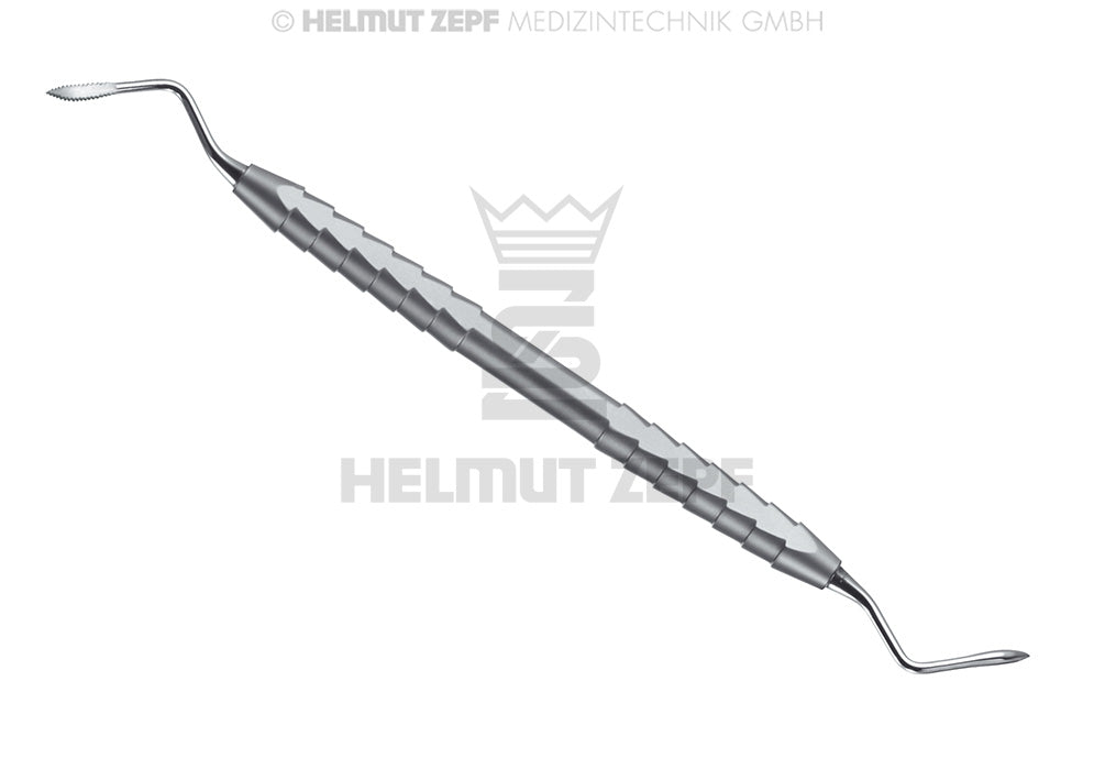 Root Tip Elevator Heidbrink #3 Serrated 2.5mm Double-Ended ZEPF Handle by Helmut Zepf