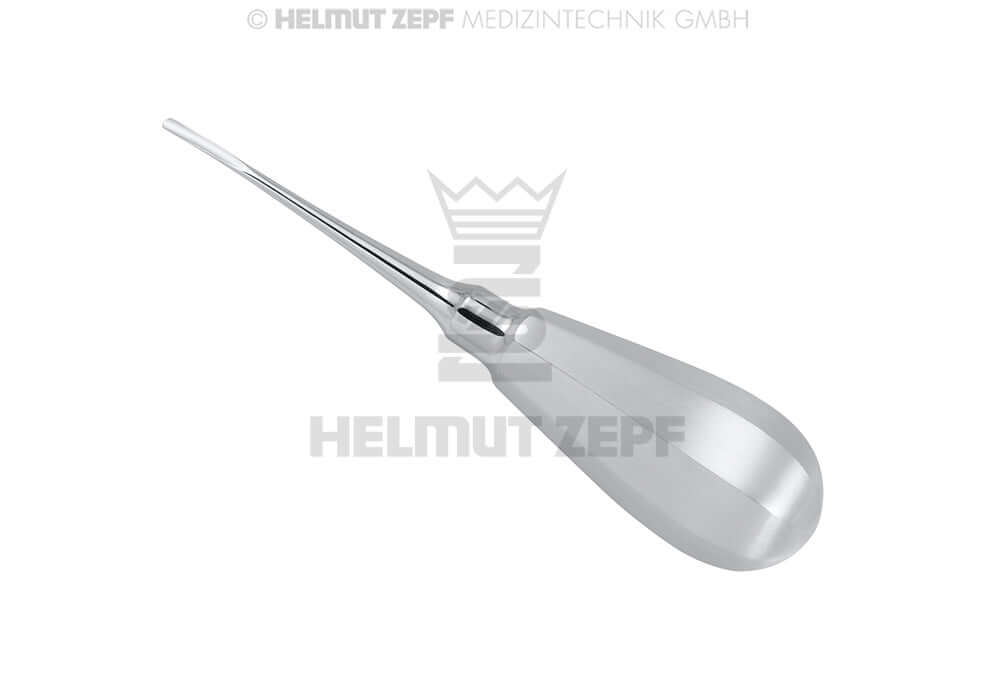 Helmut Zepf Root Tip Elevator angled flat root elevator dental instrument #61 3mm Bein Handle 17.101.61