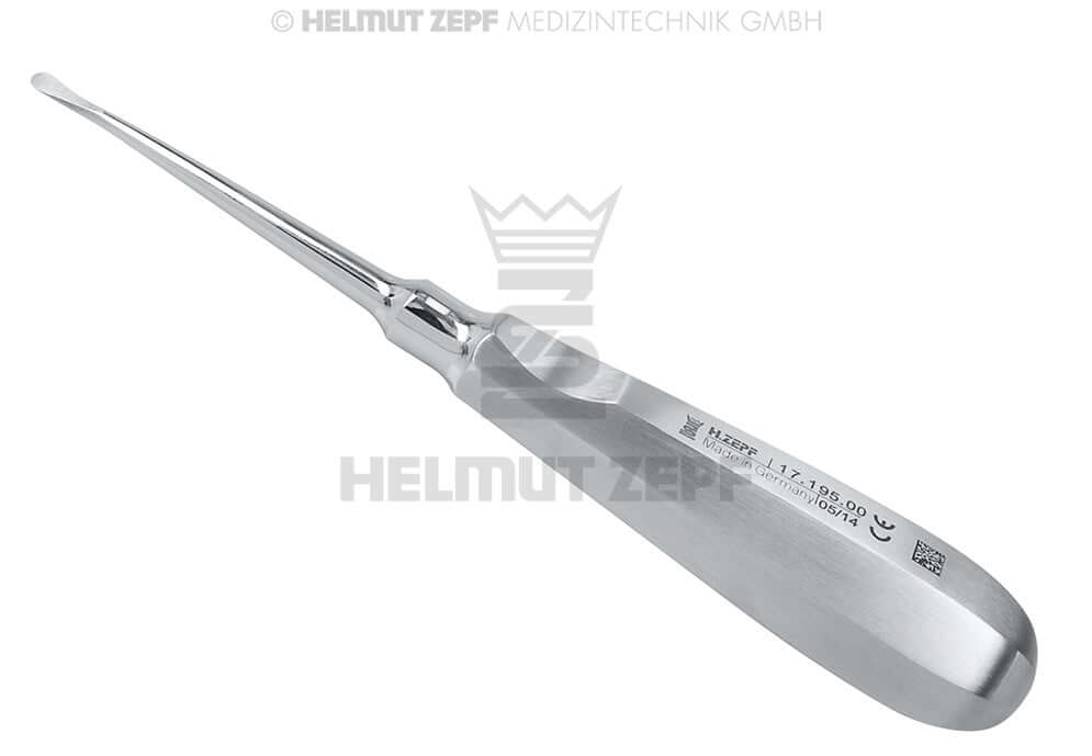 Bill Becker root elevator 195 Root Tip Elevator by Helmut Zepf No. 17.195.00 Dental Surgical Instrument