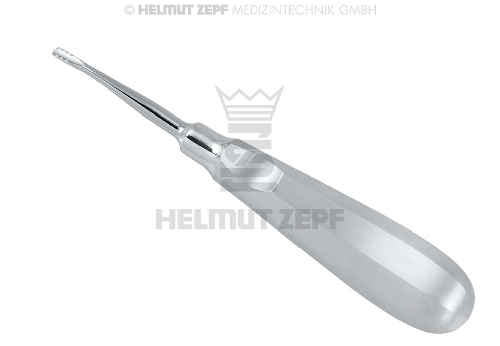 Root Tip Elevator Lindo Levien LLMC Curved-Up Tip 3.5mm by Helmut Zepf for precise dental root extraction