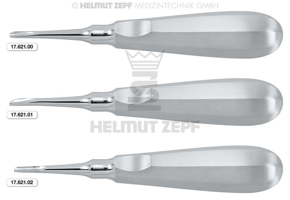 Helmut Zepf Root Tip Elevator No.34C set of 3 sizes (17.621.00, 17.621.01, 17.621.02) stainless steel dental instruments