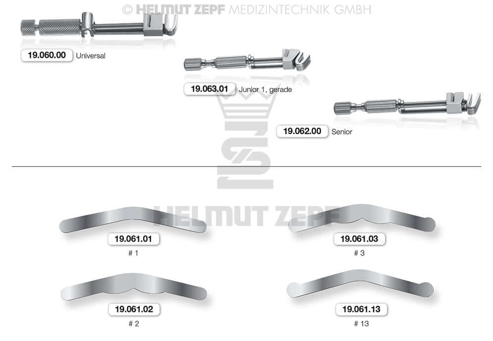 Helmut Zepf Junior 1 Tofflemire straight matrix retainer No. 19.063.01 with matrix bands dental instrument