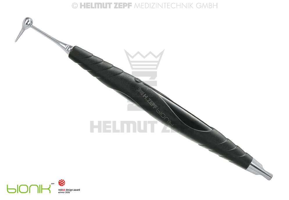 Denture Removal Tool Easy Lifter by Dr. Wietzorke, Helmut Zepf No. 19.265.10 with bIONIK Black Handle