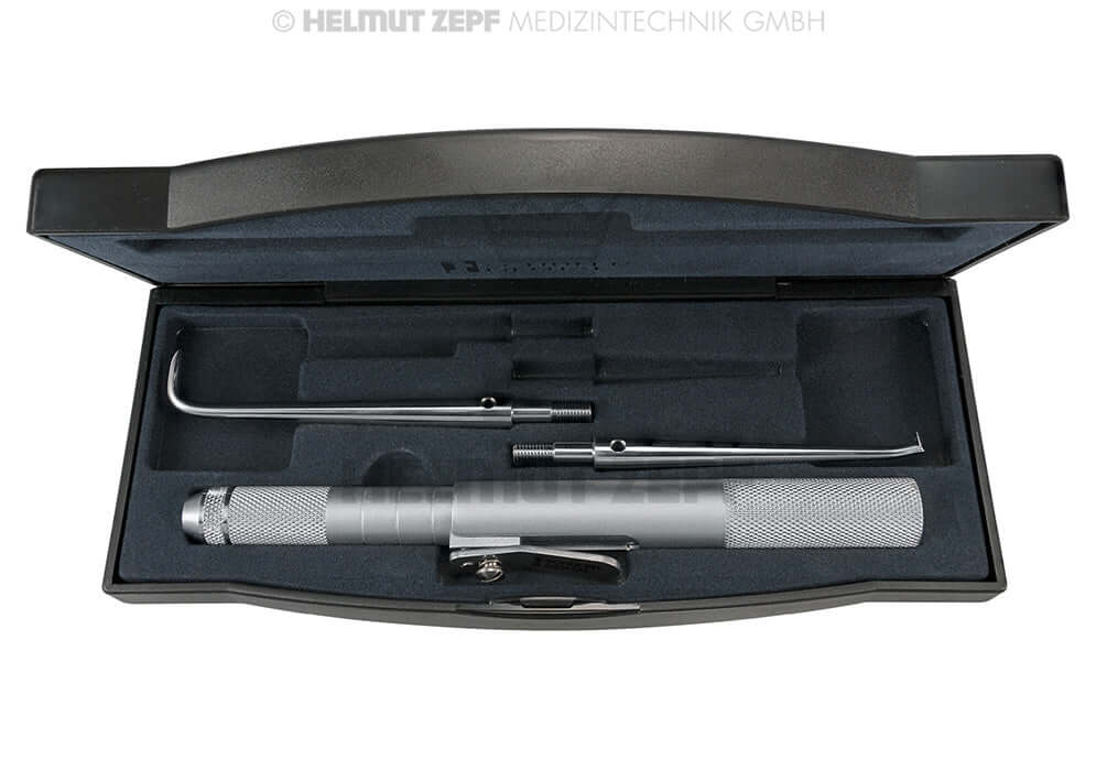 Crown-Butler Automatic Crown Remover by Helmut Zepf with 2 interchangeable insets in carrying case