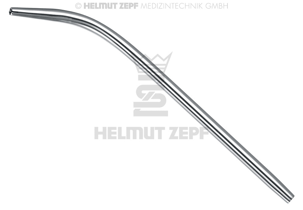 Helmut Zepf tonsil suction tube aspirator, 3mm diameter, 175mm long with anti-suction slot, No. 19.649.30