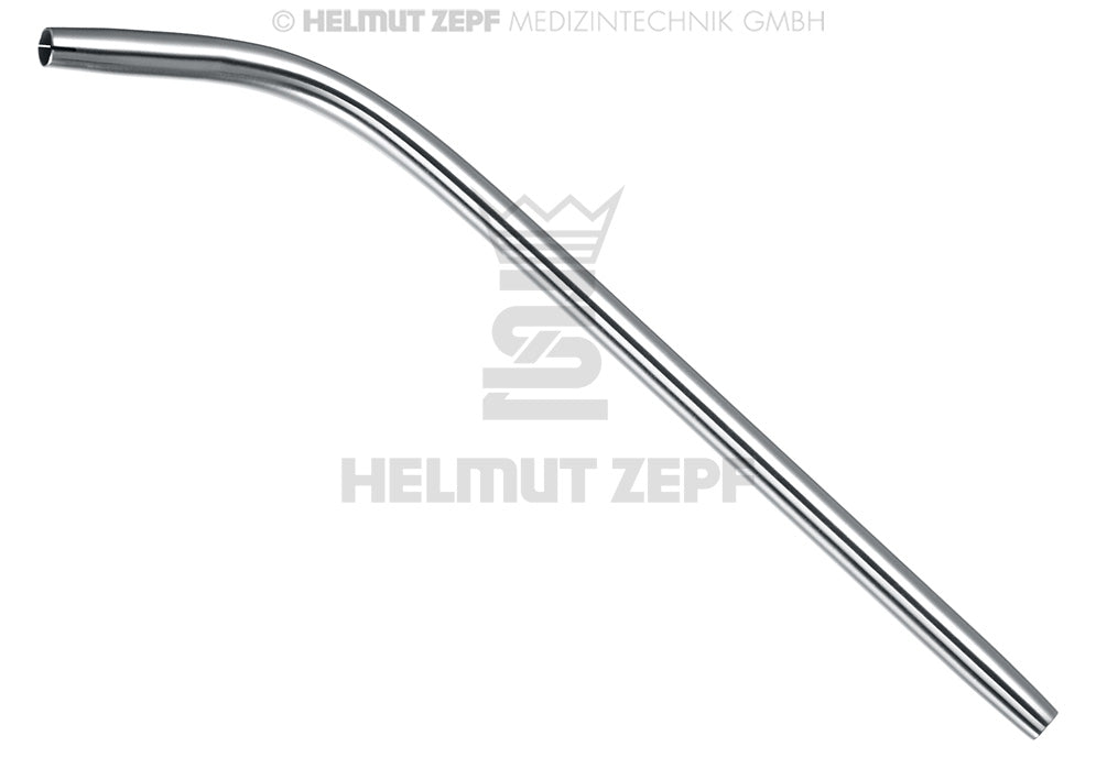 Helmut Zepf tonsil suction tube aspirator dental 5mm 175mm curved stainless steel No.19.649.50