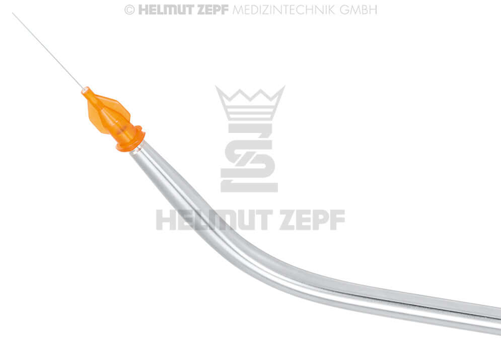 Helmut Zepf tonsil suction tube aspirator dental 1.5mm 175mm Luer connection No.19.649.60 curved stainless steel
