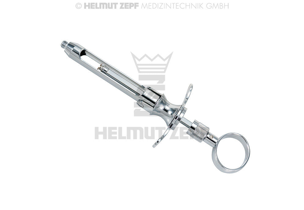 Helmut Zepf cartridge breech loading dental syringe 1.8ml with 3 aspiration hooks and anti-suck hole, No. 19.710.18