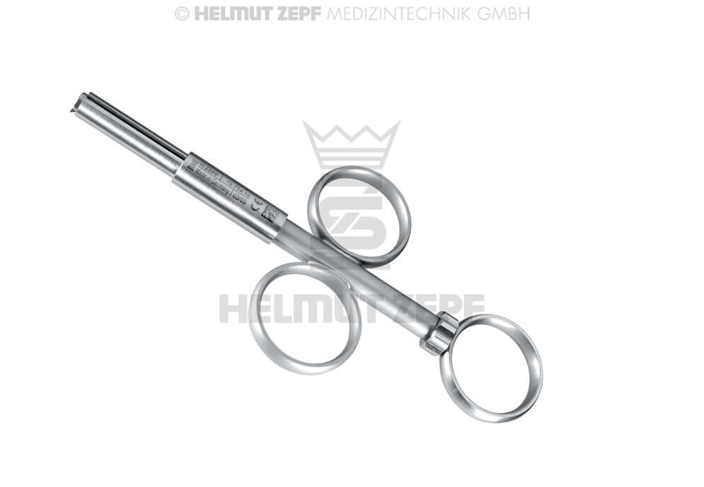 Helmut Zepf dental augmentation material applicator 5mm straight with lateral opening No. 19.714.16