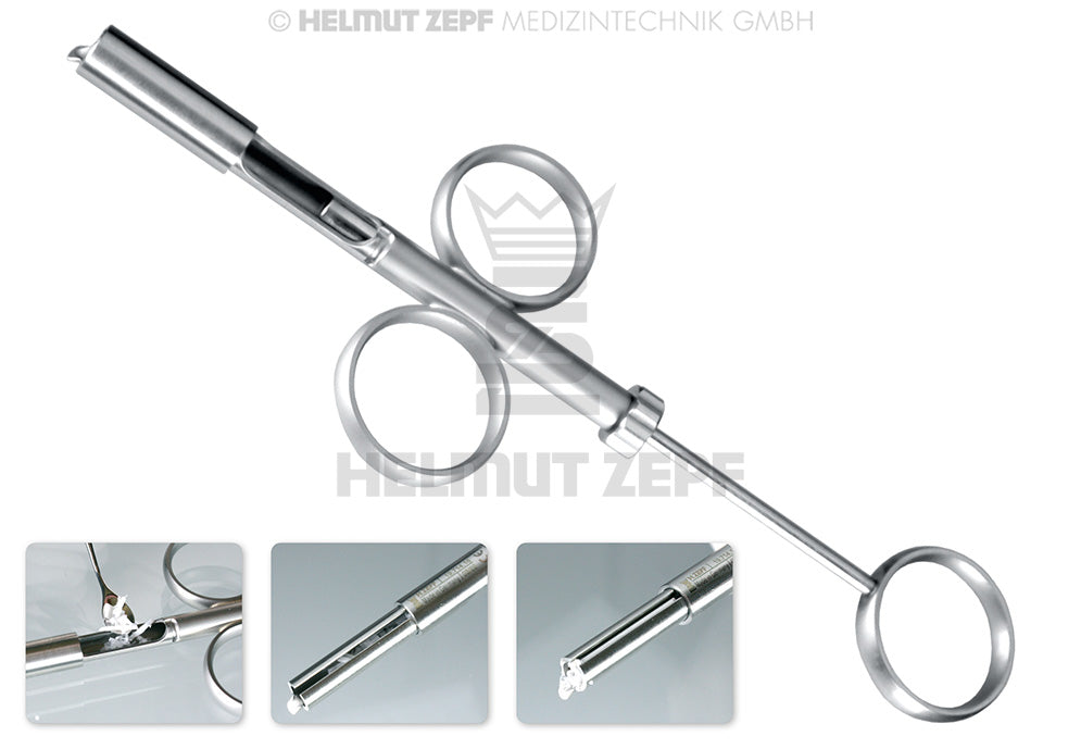 Helmut Zepf dental augmentation material applicator 5mm straight with lateral opening No. 19.714.16