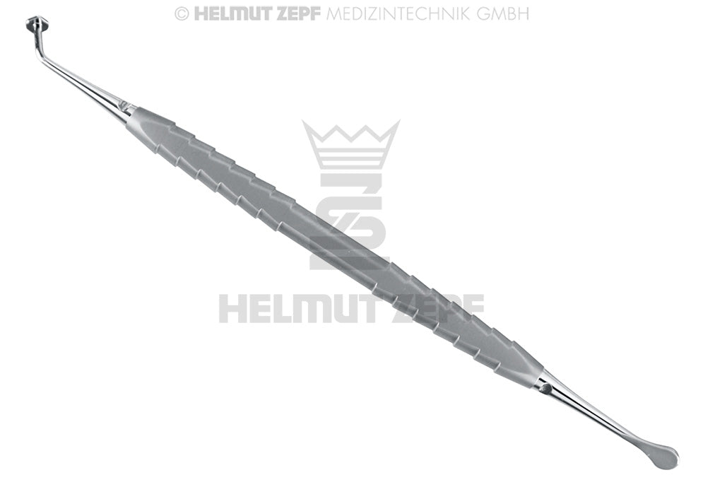 Augmentation material applicator filling instrument by Helmut Zepf No. 19.714.22, double-ended dental tool