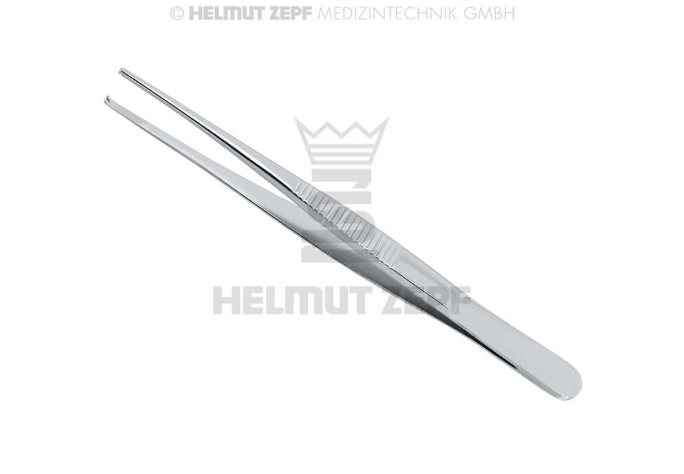 Helmut Zepf tissue forceps 1x2 teeth narrow 4 inch No. 22.408.11 stainless steel dental surgical instrument