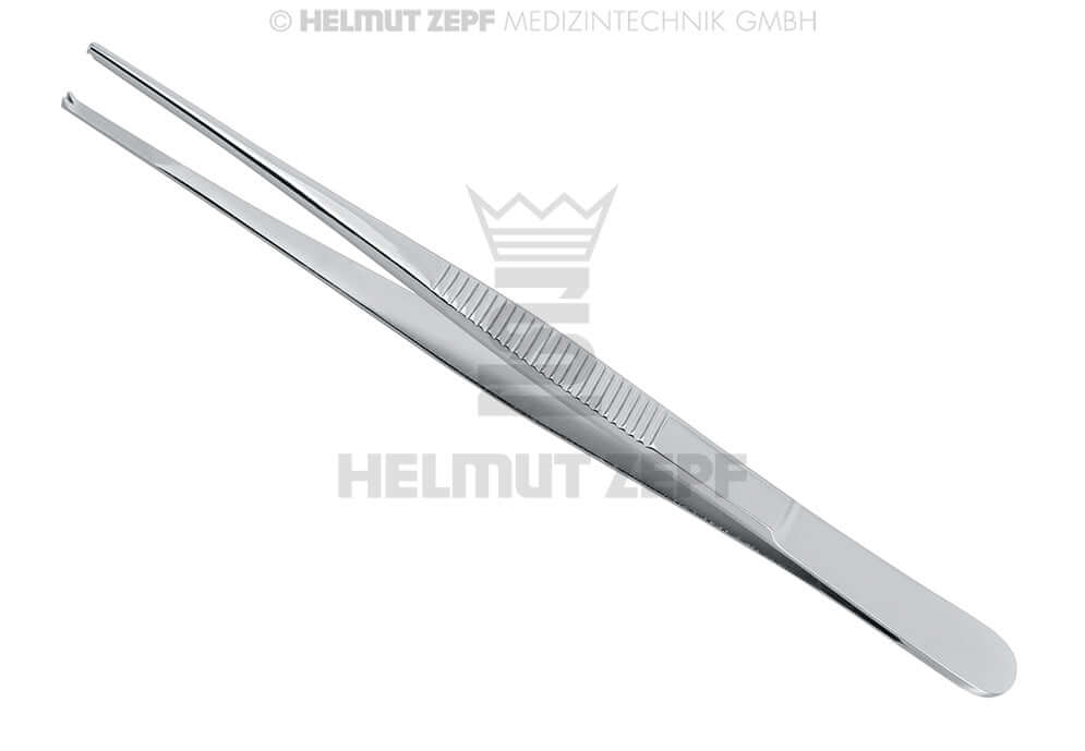 Helmut Zepf tissue forceps 1x2 teeth narrow 5.5 inch No.22.408.14 stainless steel dental surgical instrument