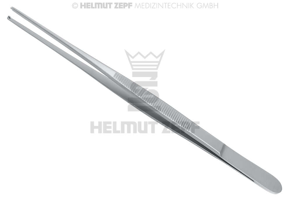 Helmut Zepf tissue forceps 1x2 teeth narrow 8 inch surgical instrument No. 22.408.20