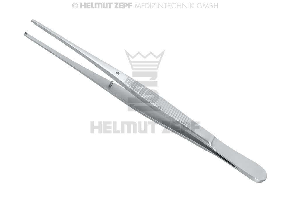 Helmut Zepf semken tissue forceps, 1x2 teeth, straight, 5 inch surgical instrument No. 22.480.12