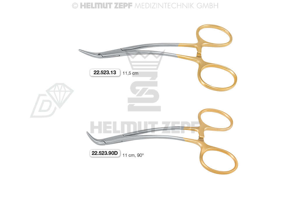 Peet splinter forceps 11cm 90° Diamond Tips by Helmut Zepf No. 22.523.90D surgical dental instrument