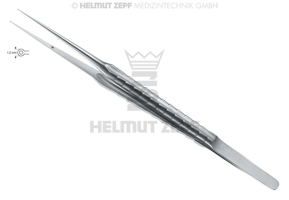 Atraumatic Surgical Micro Ring Forceps 18cm Smooth ZEPF-Line Stainless Steel Handle Guide Pin Helmut Zepf 22.812.17