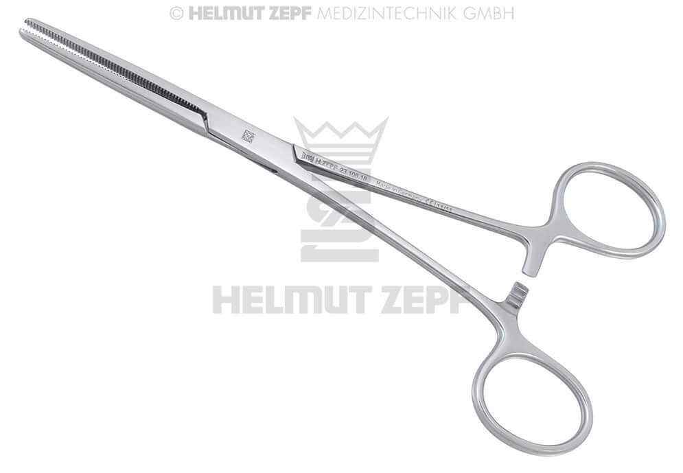 Rochester Pean Hemostatic Forceps 18cm Straight by Helmut Zepf No.23.106.18 - Surgical Instrument