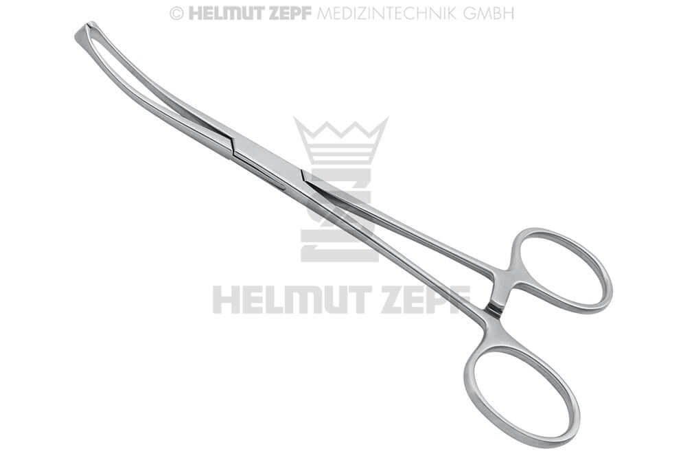 Allis Tissue Forceps 15cm Curved 5x6 Teeth Hemostatic Seizing Forceps by Helmut Zepf No.23.781.15