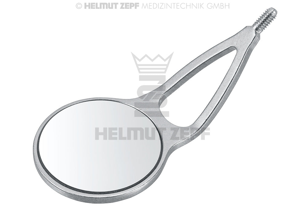 Helmut Zepf dental mirror head Size 5, Ø 24 mm front surface cheek holding mirror, open shape, 6 pcs – No. 24.079.24