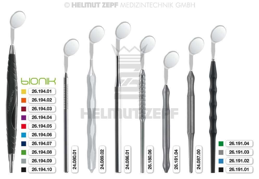 Ergonomic Handle for Dental Mirrors - Stainless Steel Hollow Simple Thread | Helmut Zepf No. 24.089.02