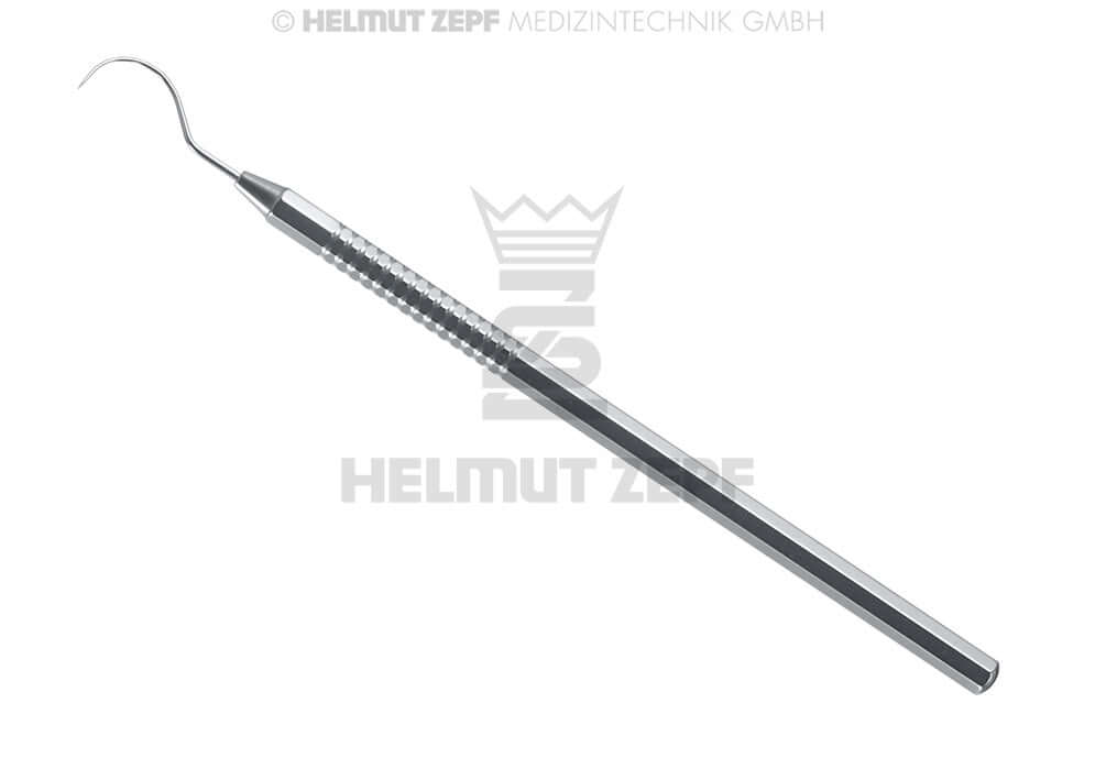 Single Ended Dental Explorer Instrument #23 Stainless Steel Octagonal Handle by Helmut Zepf 24.101.23