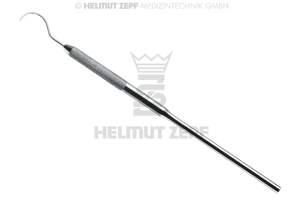 Single Ended Dental Explorer Instrument #23 Stainless Steel Round Handle by Helmut Zepf No. 24.102.23