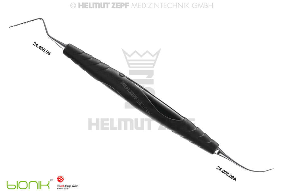 Explorer Probe Combination Instrument with NC Periodontometer & Explorer 3A, ZEPF-bIONIK Black Handle by Helmut Zepf