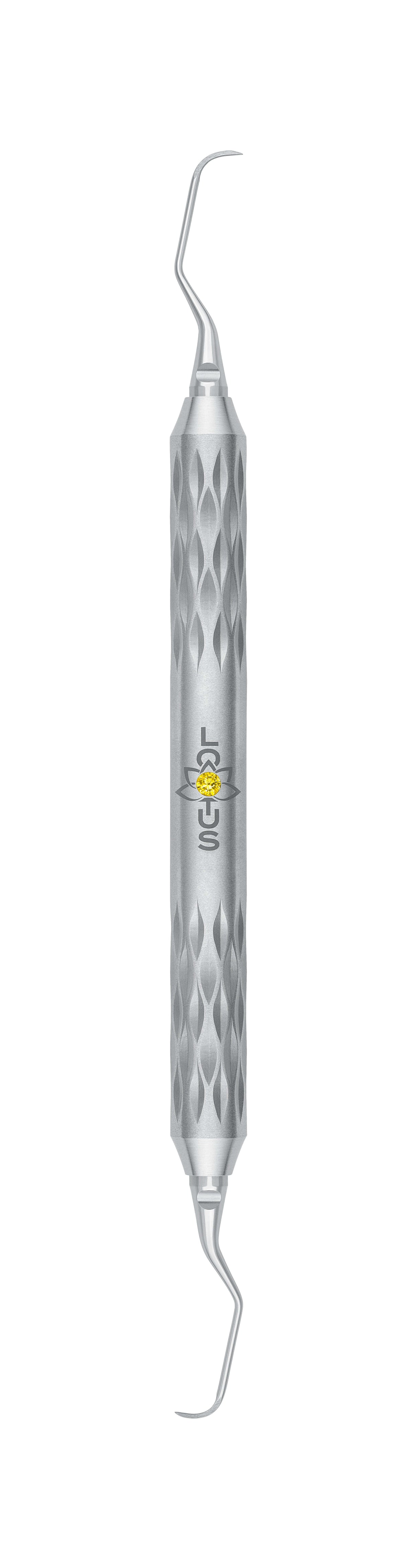 LOTUS Gracey Curette 5/6 Purple Crystal by Helmut Zepf – precision dental instrument for anterior teeth
