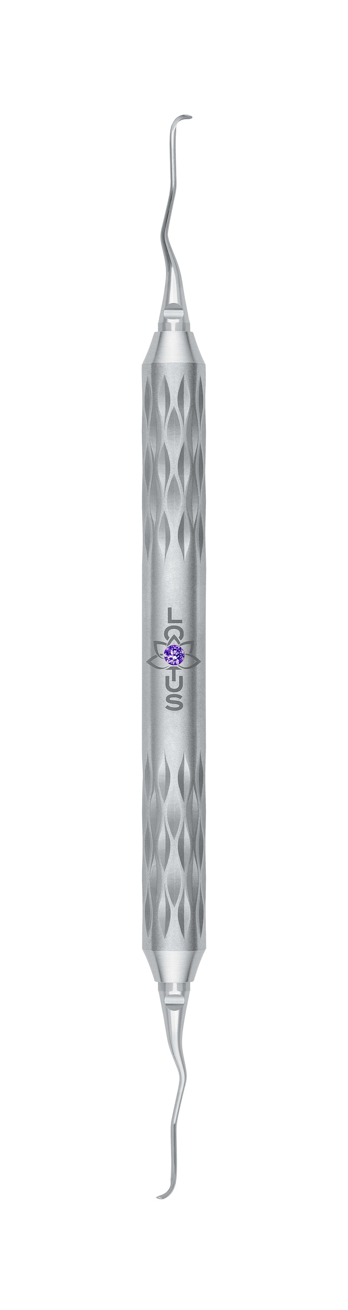 LOTUS Gracey Curette 11/12 M5 Deep Scaling Tool Purple Crystal by Helmut Zepf Periodontal Instrument