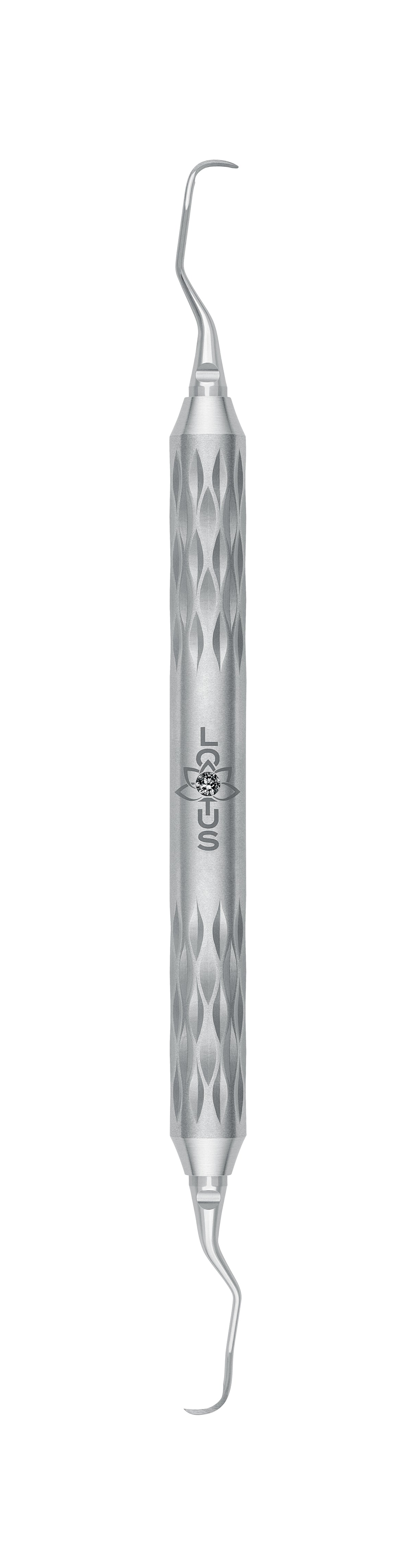 LOTUS Langer Curette 1/2 Black Crystal by Helmut Zepf – Periodontal Subgingival Scaling Instrument for Anterior Teeth