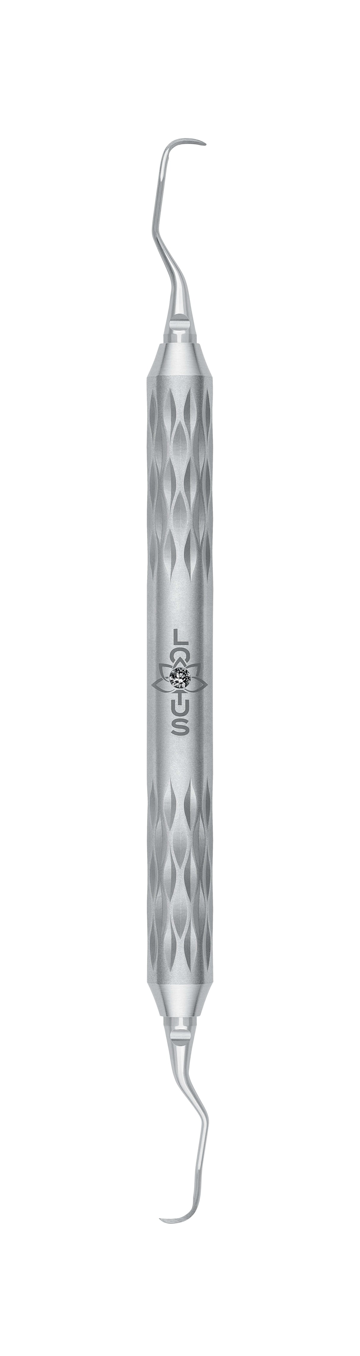 LOTUS Langer Curette 1/2 Black Crystal by Helmut Zepf – Periodontal Subgingival Scaling Instrument for Anterior Teeth