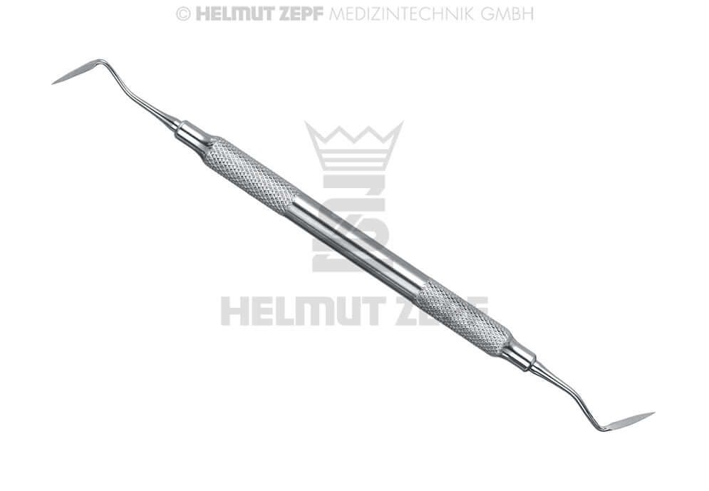Goldman-Fox gingivectomy knife #GF11 by Helmut Zepf, precision periodontic instrument for gingival tissue excision, made in Germany