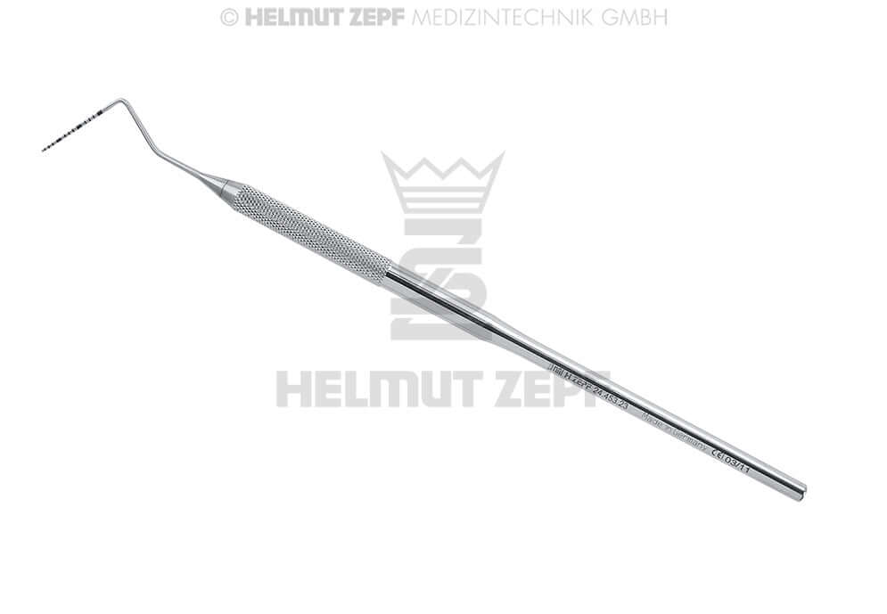 North Carolina Periodontal Probe CNC single-ended round handle 1-15mm graduations Helmut Zepf No.24.453.23