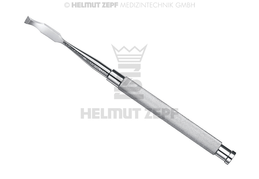 Helmut Zepf periodontal chisel Ochsenbein #2, 4mm blade, No. 24.490.02, stainless steel instrument for osseous contouring