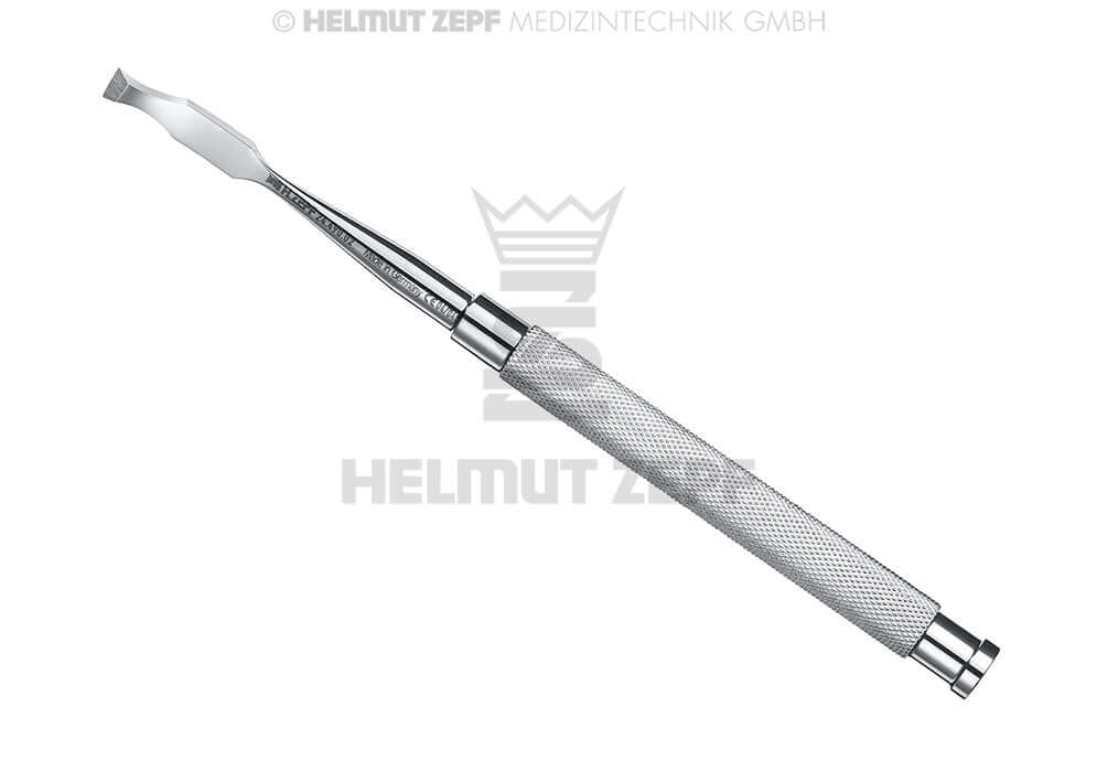 Helmut Zepf periodontal chisel Ochsenbein #2, 4mm blade, No. 24.490.02, stainless steel instrument for osseous contouring
