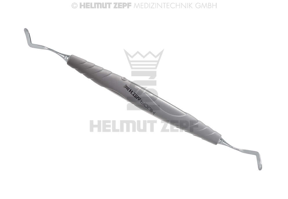 Periodontal Suturing Applicator with Serrated Tips & Grey bIONIK Handle | Helmut Zepf No. 24.548.03