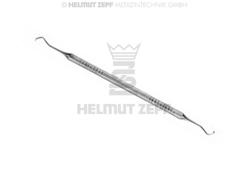 Gillet excavator double-ended stainless steel dental instrument #243 Ø1.0mm by Helmut Zepf No.24.711.43