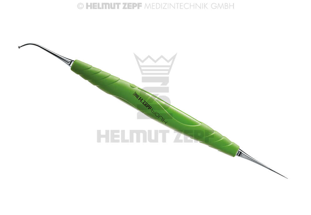 Endodontic Filling Instrument Double-Ended VA 9 by Helmut Zepf, fine tips for safe root apex access