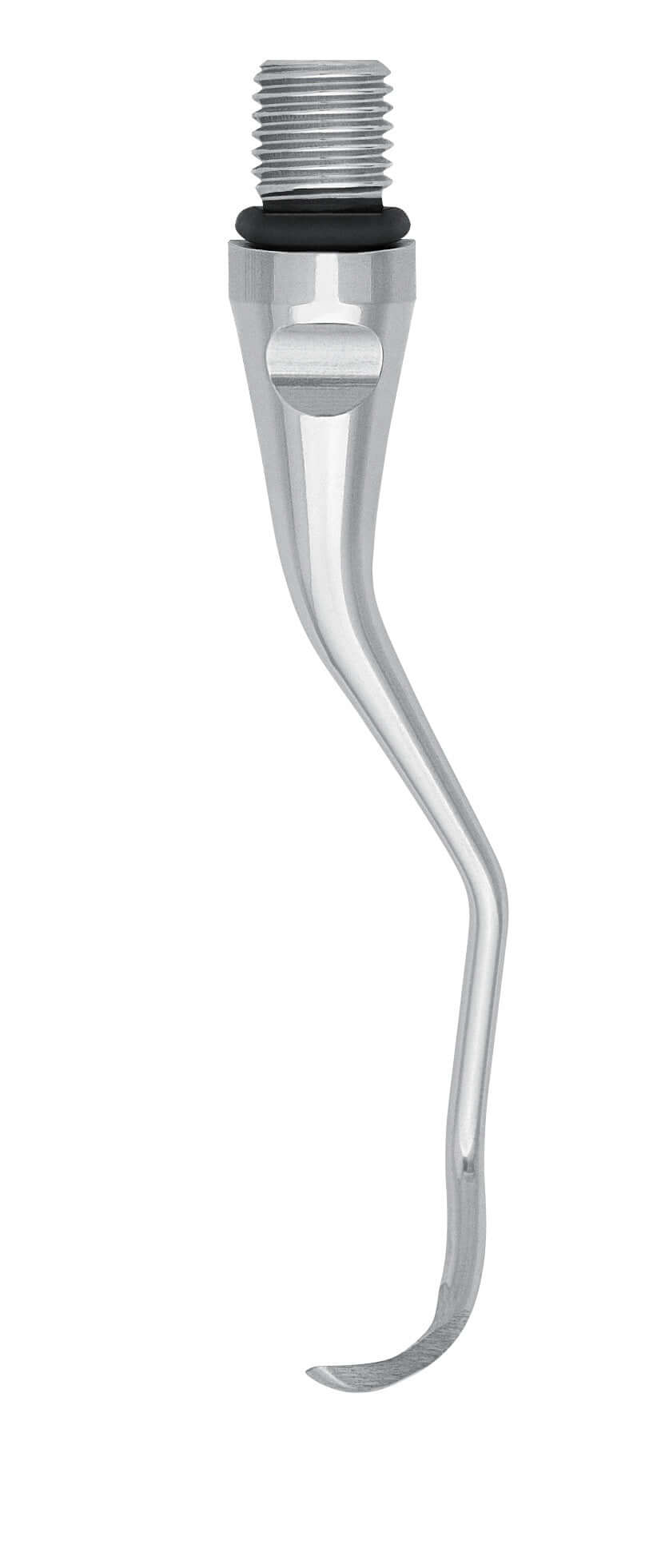 Langer Universal Curette Insert 4L M5, precision dental scaling tool with curved blade and threaded handle connection
