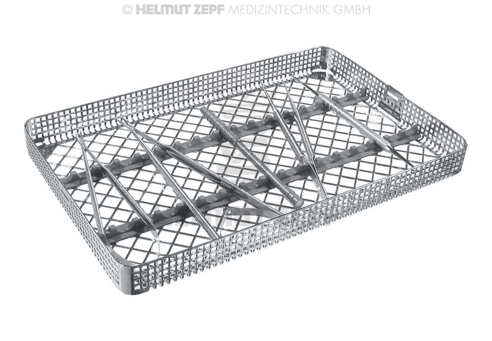 Dental Soft Tissue Micro Instrument Basic Set ZEPFcare Washbasket by Helmut Zepf – Stainless Steel Sterilization Tray