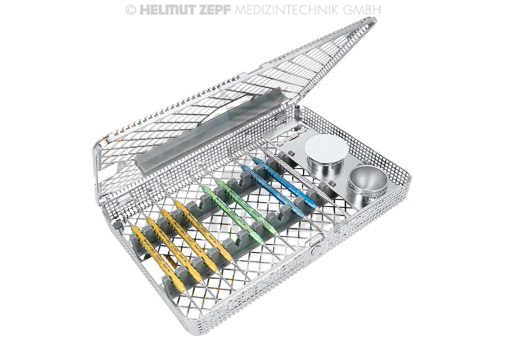 Kirsch Sinus Lift Instrument Set by Helmut Zepf No. 24.995.00 with ZEPFcare Washbasket and complete surgical tools