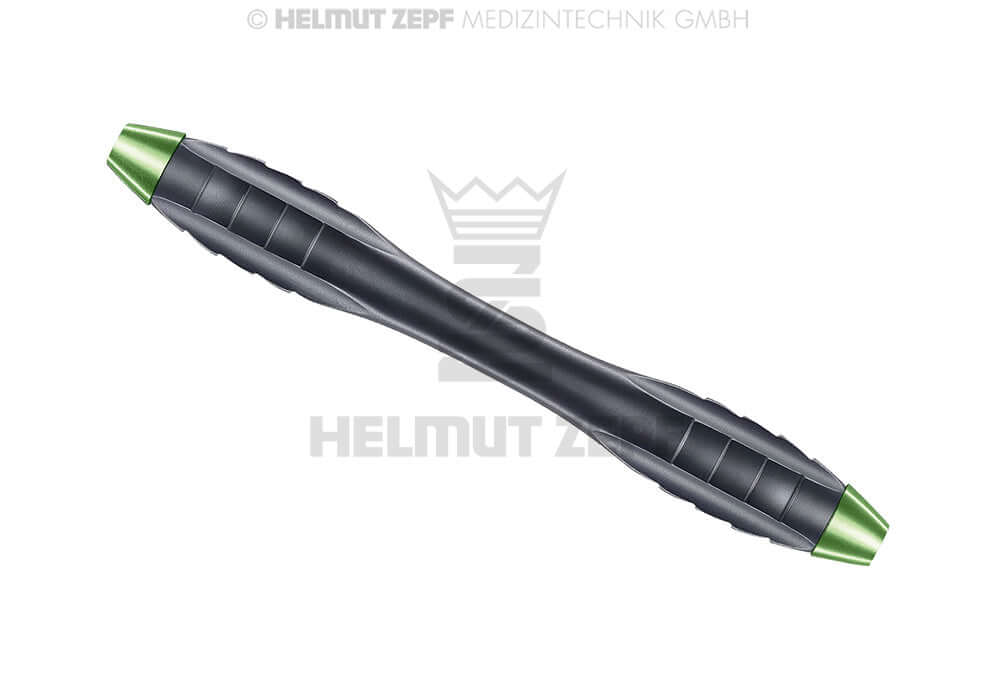 Helmut Zepf Z-Shape relax double ended handle nanopal coating M4x0.5mm Yellow-Green for Curettes & Scalers