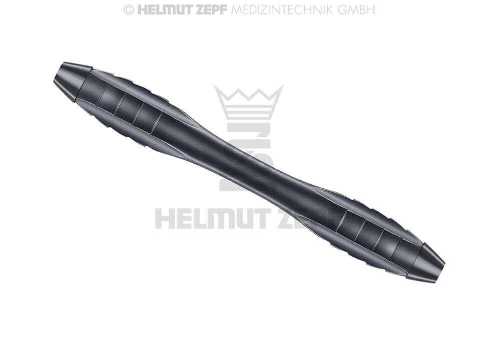 Helmut Zepf Z-Shape ergonomic dental scaler handle with Nanopal Coating, black double-ended M4 x 0.5mm interchangeable curette handle