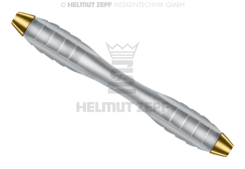 Helmut Zepf Z-Shape ergonomic double ended dental handle yellow M4x0.5mm for curettes scalers 100mm