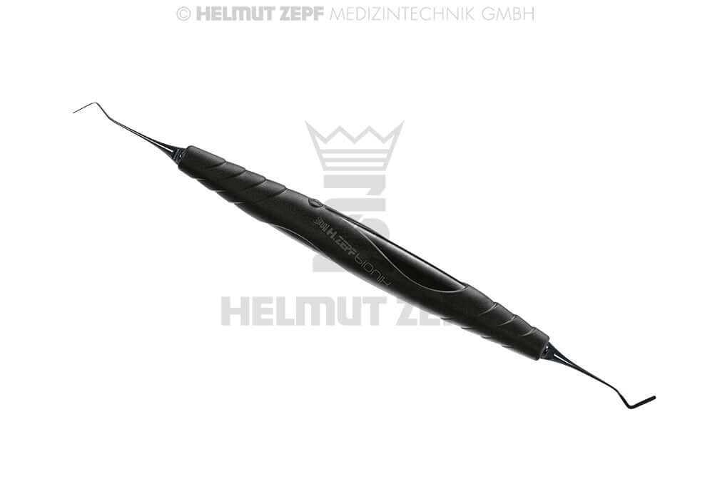 Dental Micro Composite Instrument Spatula 1.1mm by Helmut Zepf, NANOPAL Coated bIONIK Handle No.26.120.13TI